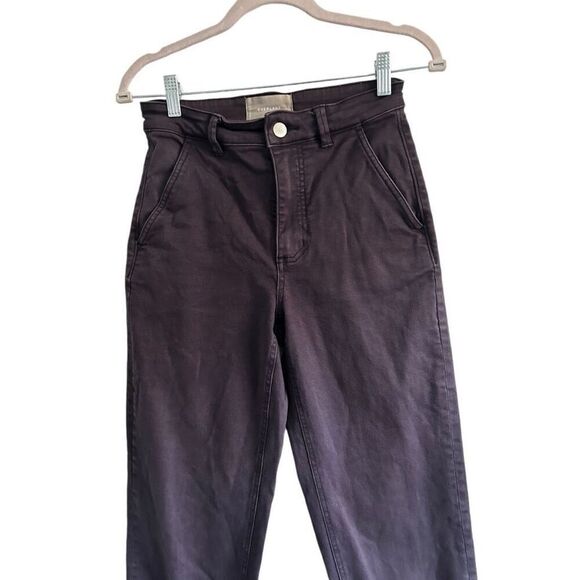 Everlane Cropped Straight Leg Jeans Womens size 0 Purple Brown High Waist - Picture 3 of 11